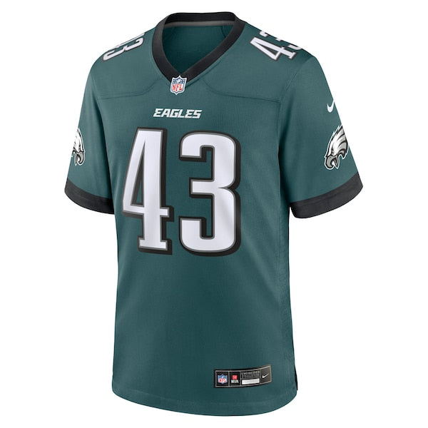 Ben VanSumeren Philadelphia Eagles Nike Team Game Jersey - Midnight Green - Image 2