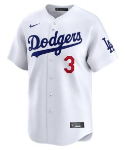 Alternative view of Chris Taylor Los Angeles Dodgers Nike Home Limited Player Jersey - White