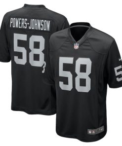 Jackson Powers-Johnson Las Vegas Raiders Nike Team Game Jersey -  Black