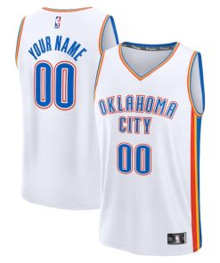 Oklahoma City Thunder  Fast Break Custom Jersey - Association Edition - White
