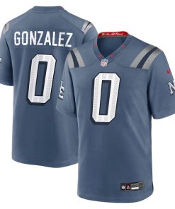 Christian Gonzalez New England Patriots Nike 2025 Rivalries Collection Game Jersey - Storm Blue