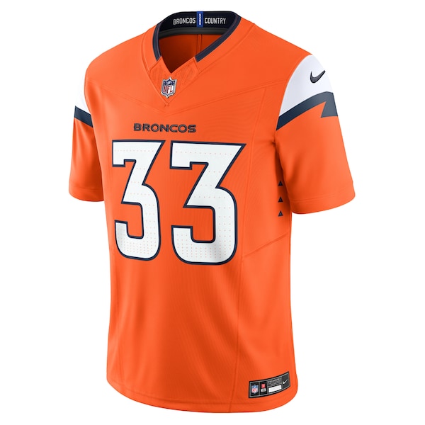 Javonte Williams Denver Broncos Nike Vapor F.U.S.E. Limited Jersey - Orange - Image 3