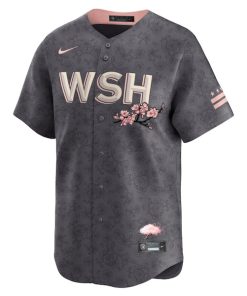 Alternative view of Stephen Strasburg Washington Nationals Nike City Connect Limited Player Jersey - Charcoal