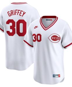Ken Griffey Cincinnati Reds Nike Throwback Cooperstown Limited Jersey - White