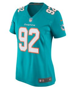 Alternative view of Zach Sieler Miami Dolphins Nike Women's Game Jersey - Aqua