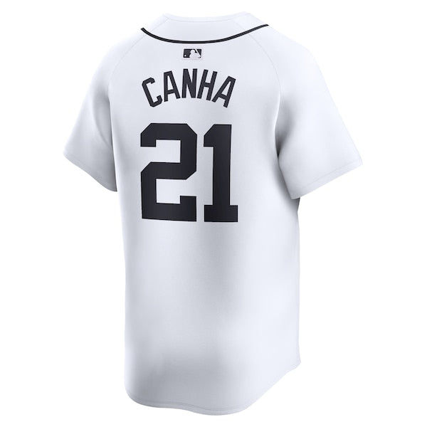 Mark Canha Detroit Tigers Nike Home Limited Player Jersey - White - Image 3