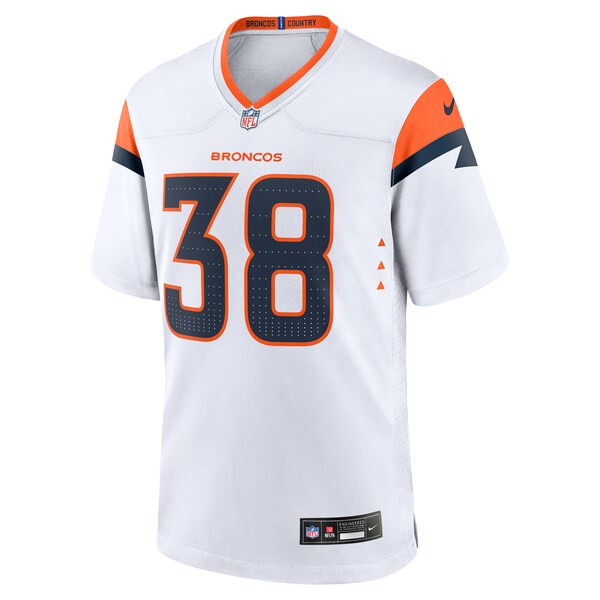 Jaleel McLaughlin Denver Broncos Nike Game Jersey - White - Image 2