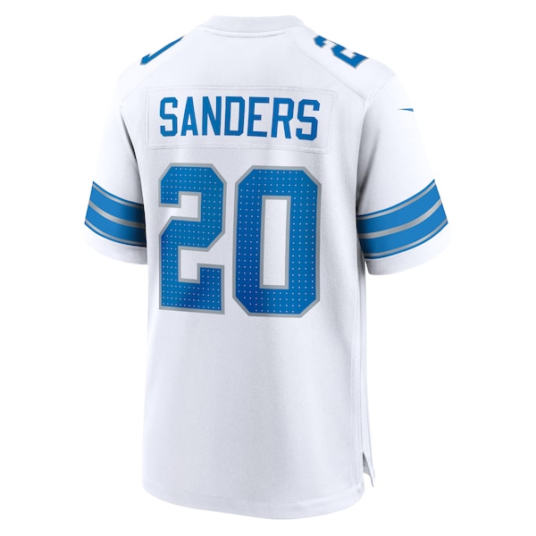Barry Sanders Detroit Lions Nike Retired Player Game Jersey - White/Black/Blue - Image 5