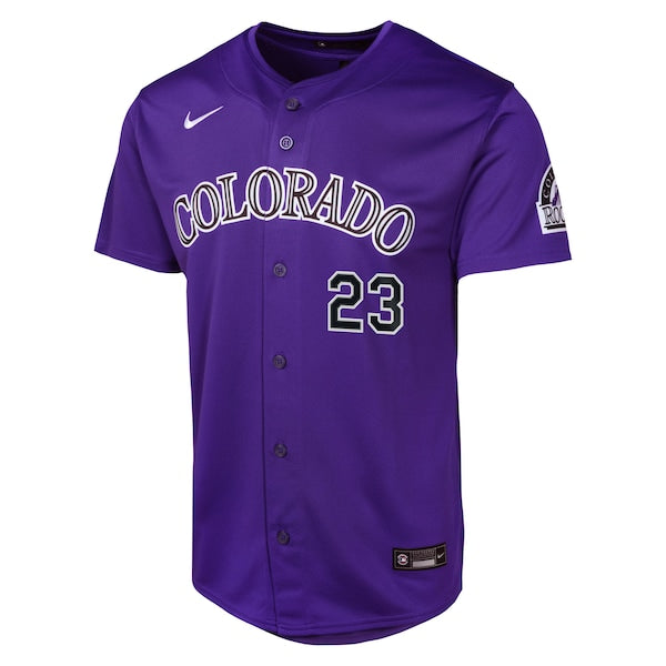 Kris Bryant Colorado Rockies Nike Youth Alternate Limited Player Jersey - Purple/White - Image 3