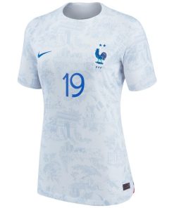 Alternative view of Karim Benzema France National Team Nike Women's 2022/23 Away Breathe Stadium Replica Player Jersey - White