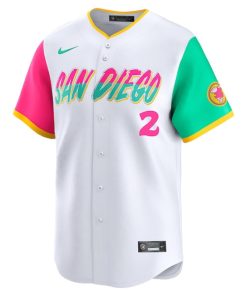 Alternative view of Xander Bogaerts San Diego Padres Nike City Connect Limited Player Jersey - White