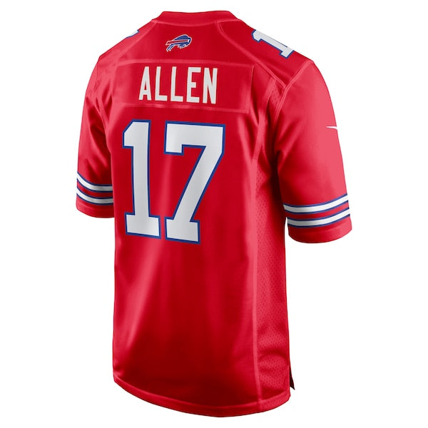 Josh Allen Buffalo Bills Nike Alternate Game Jersey - Red/Royal/White - Image 7