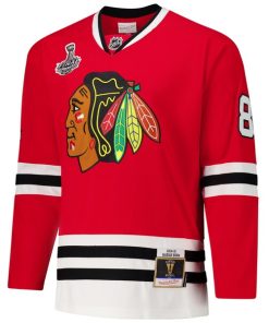 Alternative view of Marian Hossa Chicago Blackhawks 2014-15 Power Play Jersey - Red