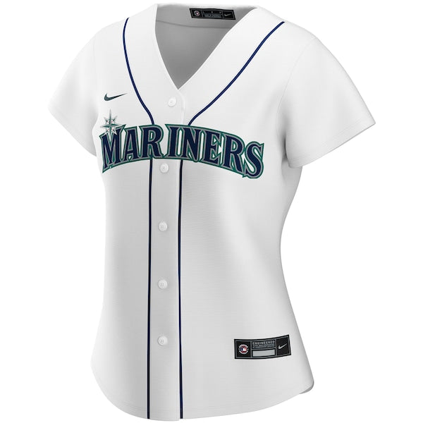Seattle Mariners Nike Women's Home Replica Custom Jersey - White - Image 2