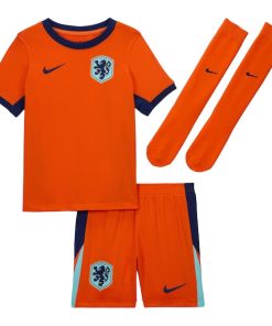 Netherlands National Team Nike Preschool 2024 Home Replica Stadium Kit Set - Orange