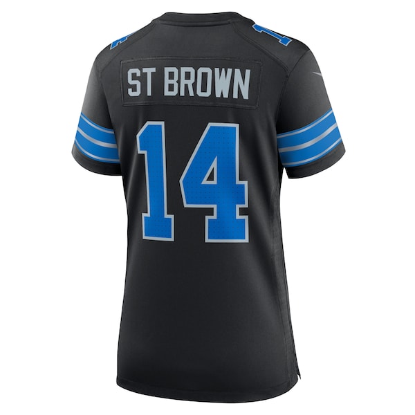 Amon-Ra St. Brown Detroit Lions Nike Women's 2nd Alternate Game Jersey - Black/Blue/White - Image 4