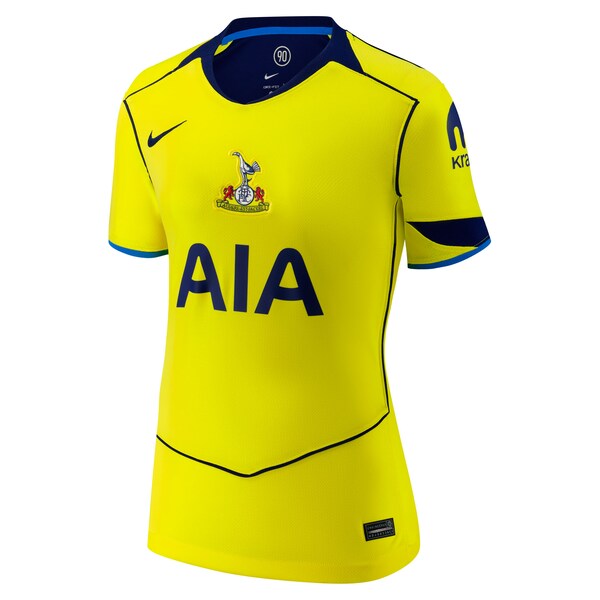 Tottenham Hotspur Nike Women's 2025/26 Third Replica Custom Jersey - Yellow/White - Image 3