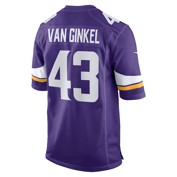 Andrew Van Ginkel Minnesota Vikings Nike Team Game Jersey - Purple - Image 2