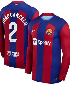 Joao Cancelo Barcelona Nike 2023/24 Home Stadium Replica Long Sleeve Player Jersey - Royal