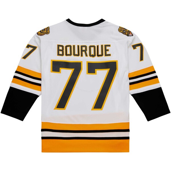 Ray Bourque Boston Bruins Captain Patch 1989/90 Blue Line Player Jersey - White - Image 5