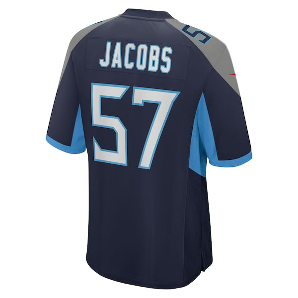 Curtis Jacobs Tennessee Titans Nike Team Game Jersey - Navy - Image 4