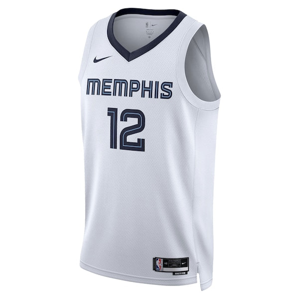 Ja Morant Memphis Grizzlies Nike Unisex Swingman Jersey - Association Edition - White/Navy - Image 3
