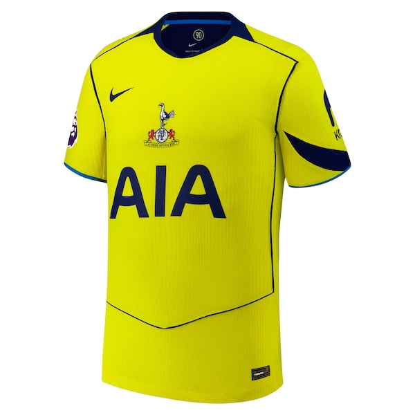 Tottenham Hotspur Nike 2025/26 Third Authentic Custom Jersey - Yellow/White - Image 3