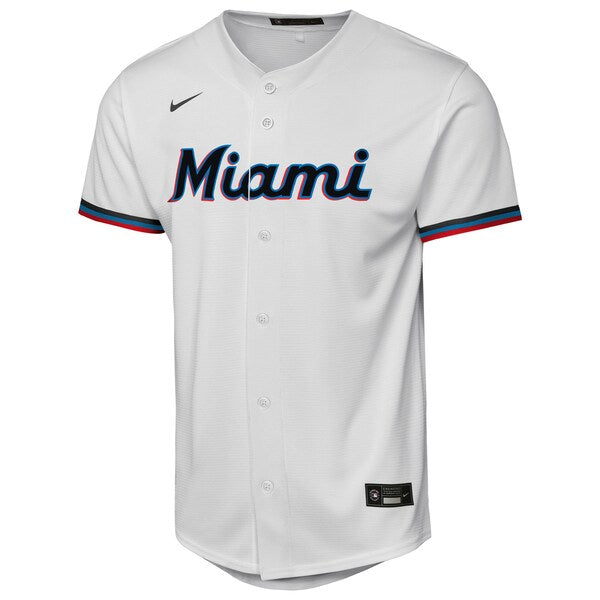 Miami Marlins Nike Youth Home Replica Jersey - White - Image 2