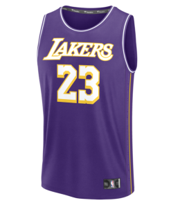Alternative view of LeBron James Los Angeles Lakers  Fast Break Jersey - Statement Edition - Purple