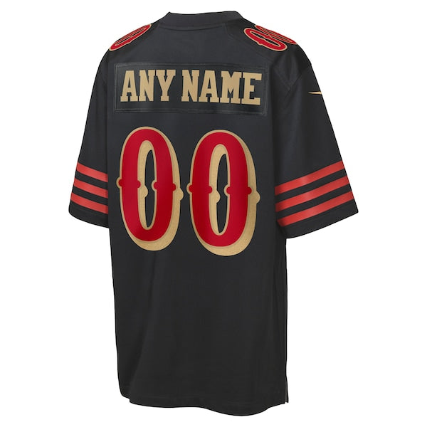 San Francisco 49ers Nike Youth 2025 Rivalries Collection Custom Game Jersey - Black/Red - Image 4