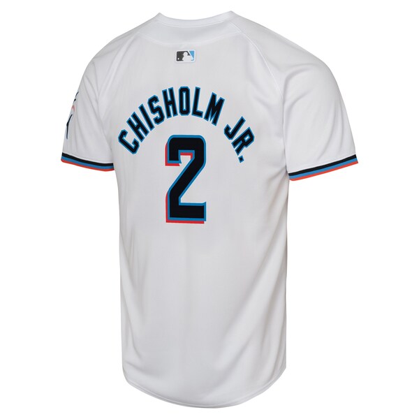 Jazz Chisholm Miami Marlins Nike Youth Home Limited Player Jersey - White - Image 3