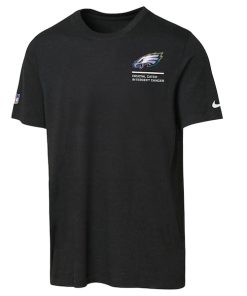Alternative view of Philadelphia Eagles Nike Youth 2025 NFL Crucial Catch Tri-Blend Dri-FIT T-Shirt - Black