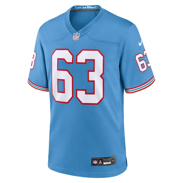 Mike Munchak Tennessee Titans Nike Oilers Throwback Retired Player Game Jersey - Light Blue - Image 2