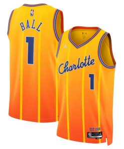 LaMelo Ball Charlotte Hornets Jordan Brand Unisex 2025/26 Swingman Jersey - Orange - City Edition