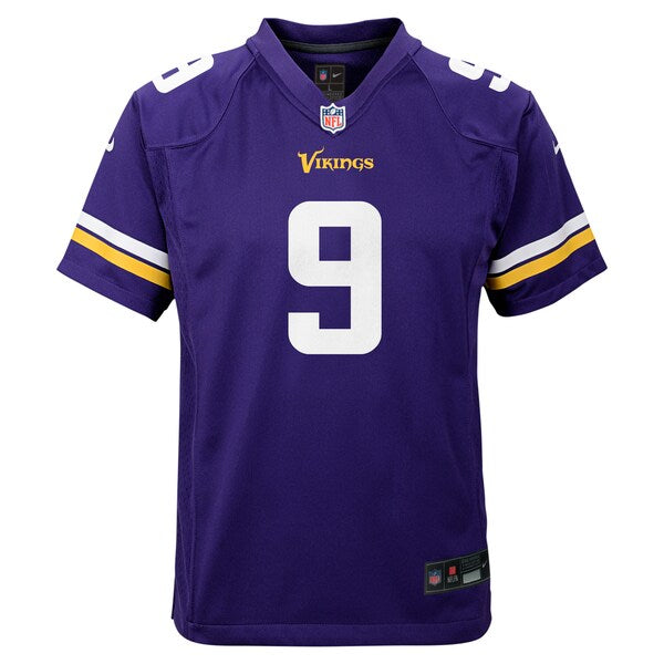 J.J. McCarthy Minnesota Vikings Nike Youth Team Player Game Jersey - Purple/White - Image 3