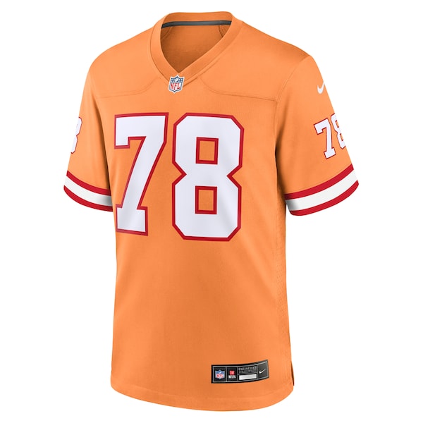 Tristan Wirfs Tampa Bay Buccaneers Nike Throwback Game Jersey - Orange/Red - Image 3