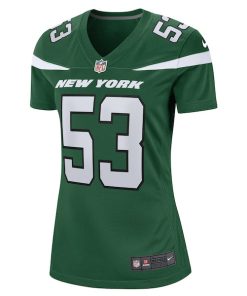 Alternative view of Zaire Barnes New York Jets Nike Women's  Game Jersey - Gotham Green