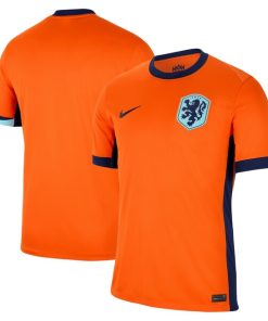 Alternative view of Netherlands National Team Nike 2024 Home Replica Blank Jersey - Orange