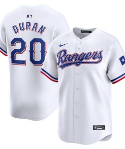 Ezequiel Duran Texas Rangers Nike Home Limited Player Jersey - White