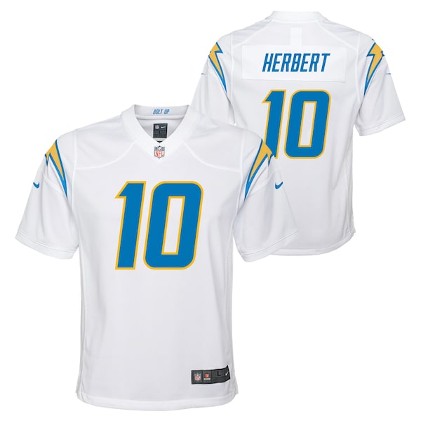 Justin Herbert Los Angeles Chargers Nike Youth Game Jersey - White/Navy/Powder Blue/Royal - Image 2