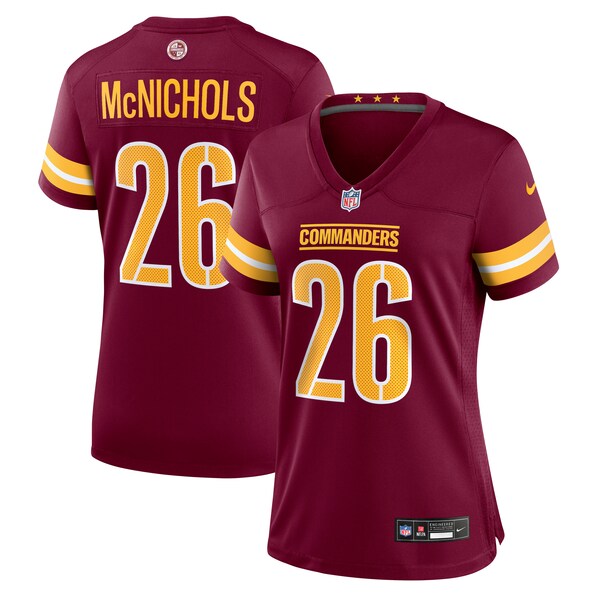 Jeremy McNichols Washington Commanders Nike Women's Game Jersey - Burgundy
