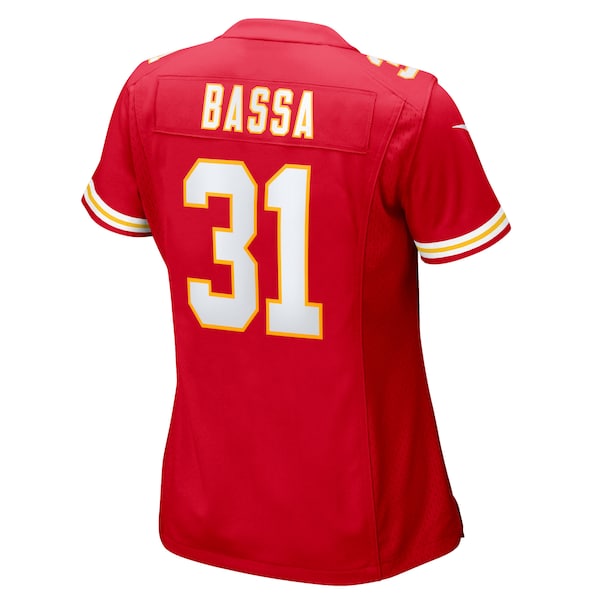 Jeffrey Bassa Kansas City Chiefs Nike Women's Team Game Jersey - Red - Image 3