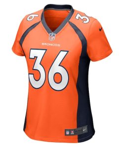 Alternative view of Tyler Badie Denver Broncos Nike Women's Team Game Jersey -  Orange