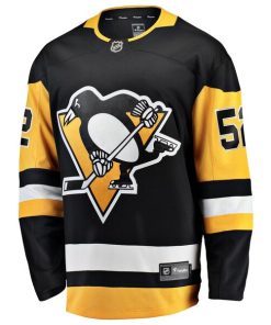 Alternative view of Philip Kemp Pittsburgh Penguins  Home Breakaway Jersey - Black