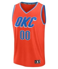 Alternative view of Oklahoma City Thunder  Youth Fast Break Custom Jersey - Statement Edition - Orange