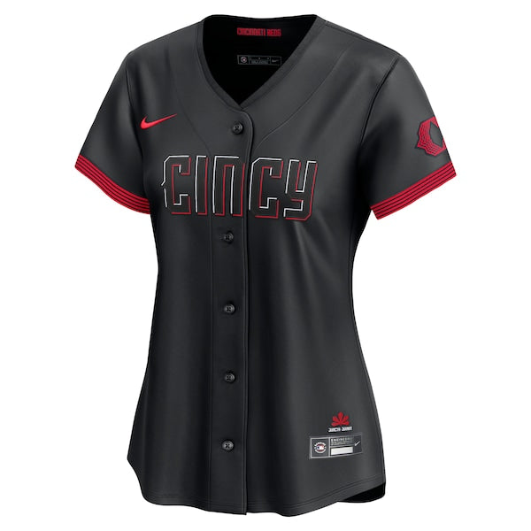 Cincinnati Reds Nike Women's City Connect Elite Jersey - Black - Image 2