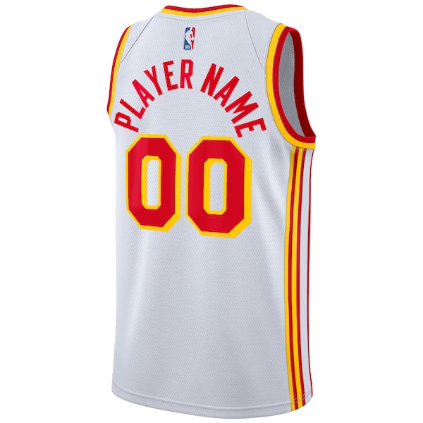Atlanta Hawks Nike 2020/21 Swingman Custom Jersey - Association Edition - White - Image 3