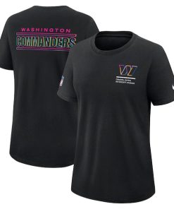 Washington Commanders Nike Women's 2025 NFL Crucial Catch Tri-Blend Dri-FIT T-Shirt - Black