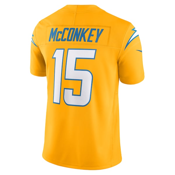 Ladd McConkey Los Angeles Chargers Nike Alternate Charger Power Vapor F.U.S.E. Limited Jersey - Gold/Navy/Powder Blue - Image 4