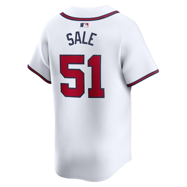 Chris Sale Atlanta Braves Nike Home Limited Player Jersey - White - Image 3